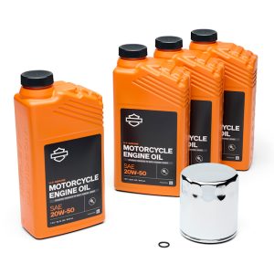 4 Qt. H-D 360 Motorcycle Oil Change Kit – Chrome Filter