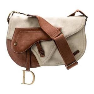 Vintage Canvas Saddle Bag